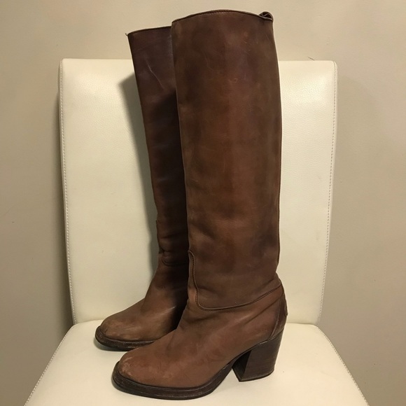 Vintage Shoes - 70s Vintage Cristina Creations by Tony Lammatteo Leather Knee High Riding Boots